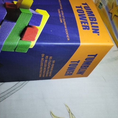 Tumblin' Tower game new, 48 colorful wooden pieces