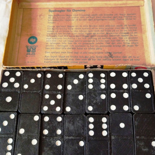 Collectible Domino game from Alga vintage 1950s used