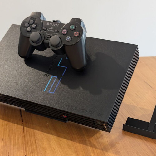 3D Printed Console and Controller Stand with Cable Management for PlayStation 2 Fat Horizontal new