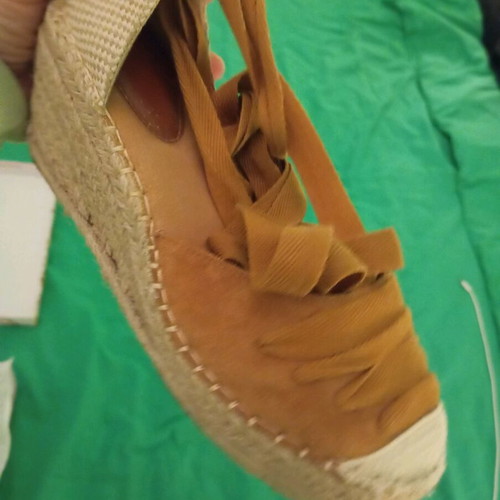 Espadrille platform sandals camel used size 38-38.5