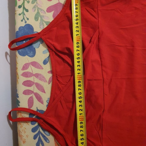Top red with wrap neckline like new