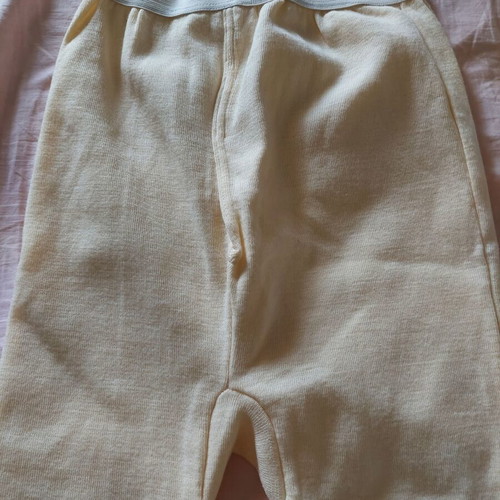 Vintage men's long elastic wool pajama pants like new