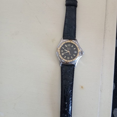 Venus Sub Professional PH 200M men's diving watch, black leather strap