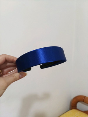 Satin hairband blue new unused