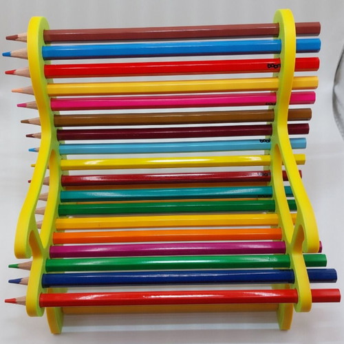 Handmade bench pencil holder for colored pencils and pencils, new