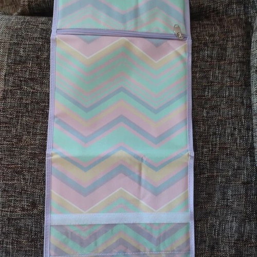 Portable Baby Changing Mat like new, pastel zig-zag design