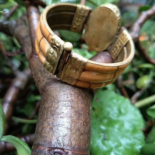 Moroccan boho bracelet used with copper details