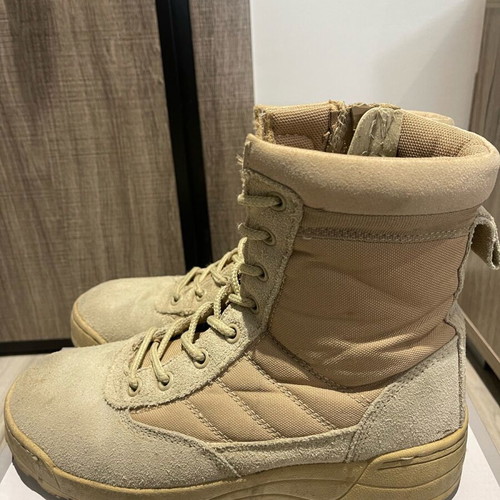 Swat boots like new, gordura leather, zipper, waterproof, size 40, beige