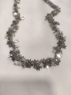 Necklace with stars like new, silver