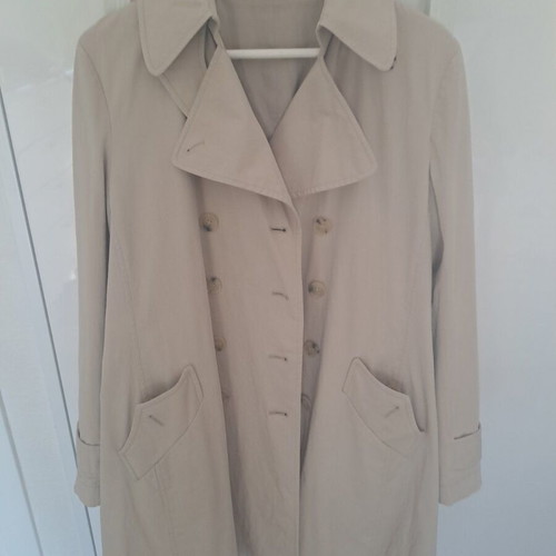 Theory women's trench coat like new, size L, white and gray