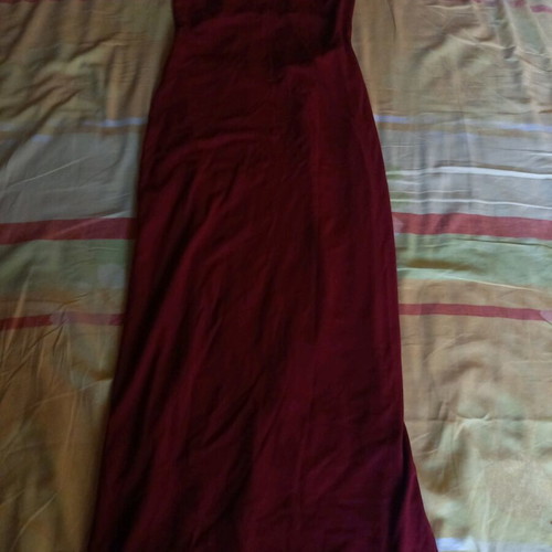 Red dress new, backless, size S