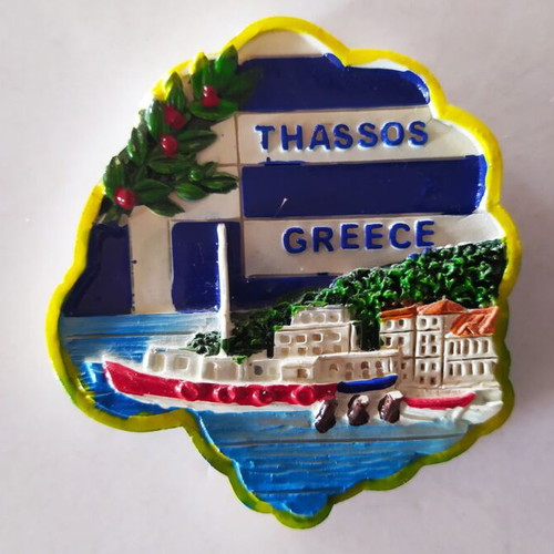 Thassos souvenir ceramic relief with magnet like new