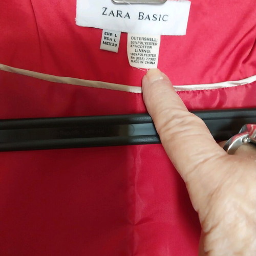 Trenchcoat Zara κόκκινο σαν καινούργιο, ελεύθερη γραμμή, μέγεθος L