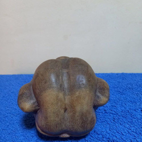 Wooden crying Buddha sculpture used, handmade
