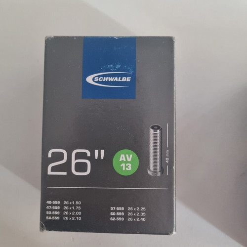 Schwalbe 26" AV13 bicycle inner tube new in packaging