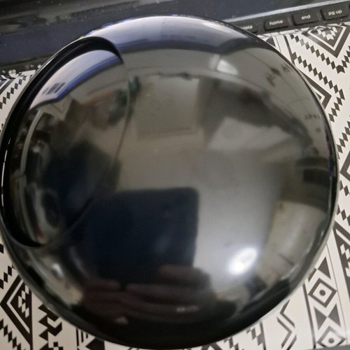 Black ashtray with sliding lid new