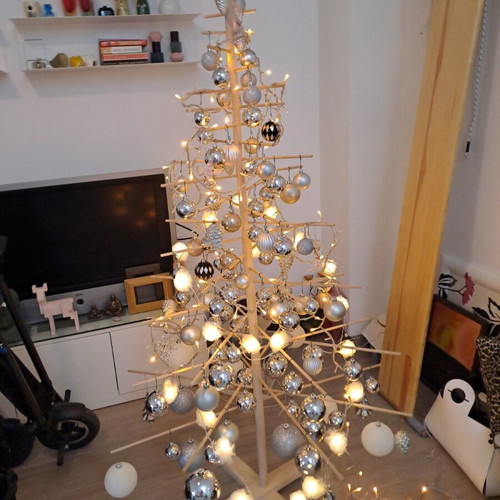 Xmas3 artificial Christmas tree like new, wooden 190cm