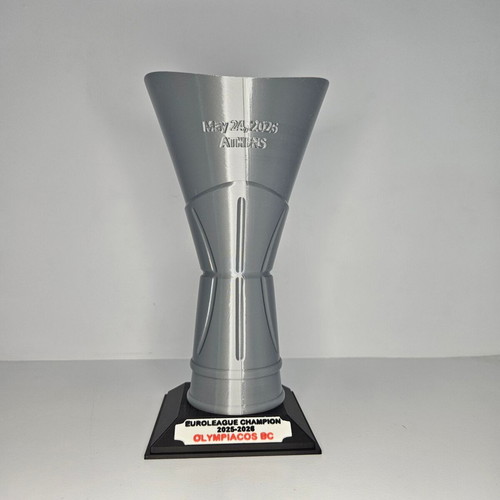 Euroleague 2026 Trophy Replica Olympiacos 27 cm with Black Base new