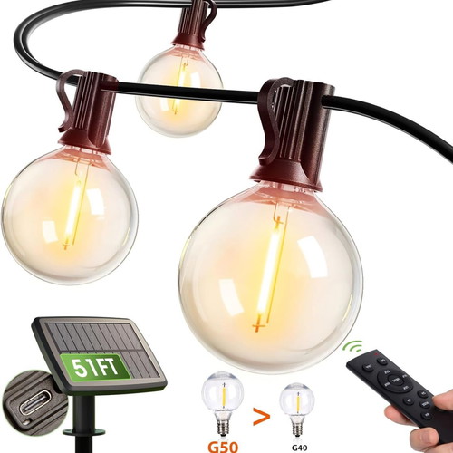 Solar Outdoor Festive Lighting Garland, New
