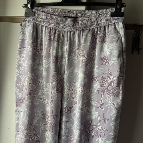 Zara satin shirt and pants set like new, pink and purple