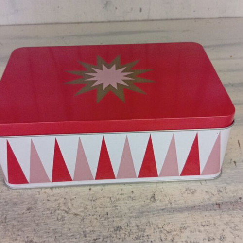 Christmas Metal Biscuit Tin New