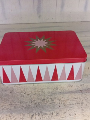 Christmas Metal Biscuit Tin New