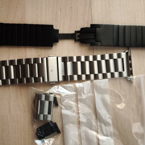 Apple Watch straps like new, steel and genuine blue band