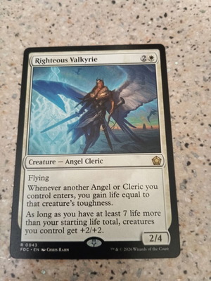 Righteous Valkyrie κάρτα πλάσματος Magic: The Gathering
