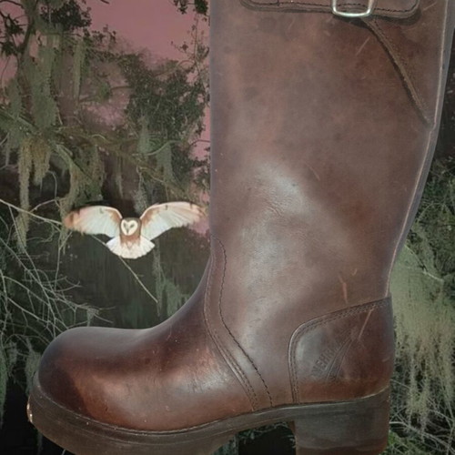 Wehrmacht brown leather biker boots like new