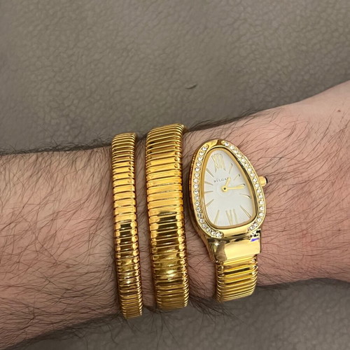Bvlgari Serpenti gold wristwatch, new