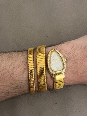 Bvlgari Serpenti gold wristwatch, new