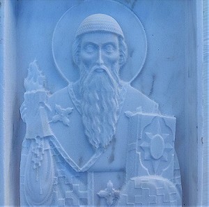 Εικόνα Άγιος Σπυρίδων μαρμάρινη