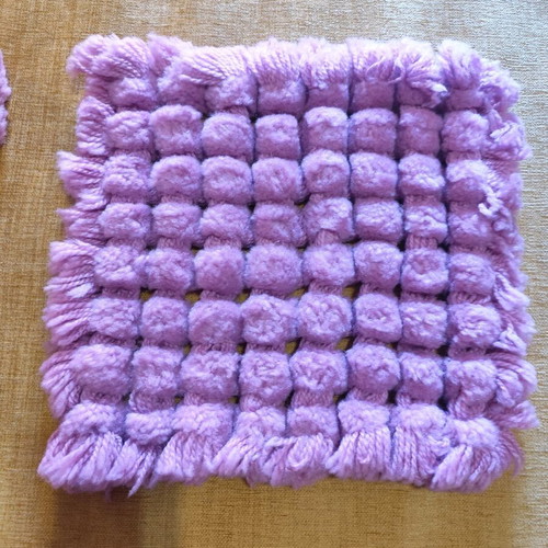Handmade decorative pillows from acrylic yarn, special stitch 38x38cm