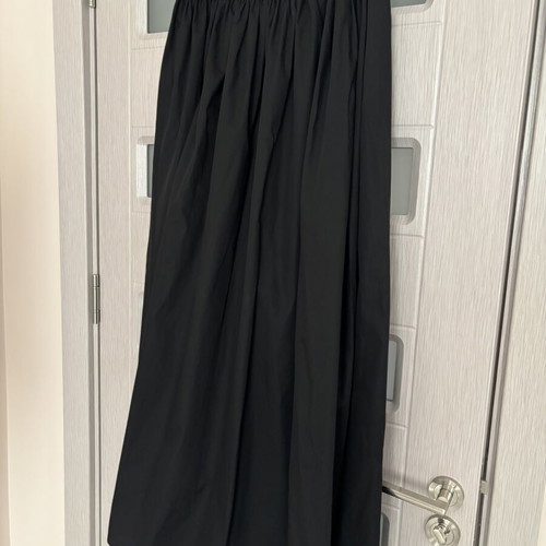 Long black skirt Fabrizia Italy new, 100% cotton, elastic waist