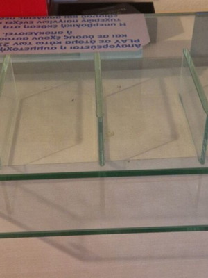 Professional glass organizer case 4 compartments used, tempered glass