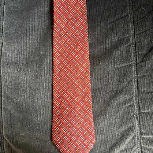 Hermes tie 100% silk new, red
