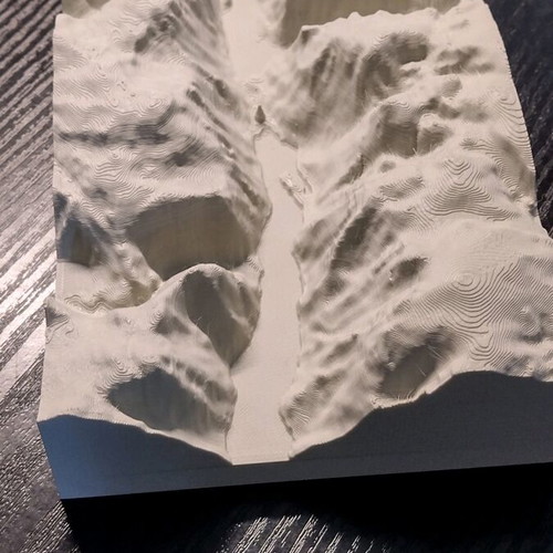 3D Printed Topographic Map made to order, PLA plastic