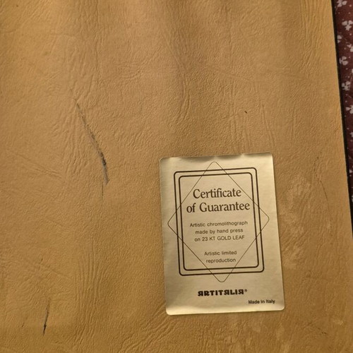 Chromolithograph frame used with 23 kt gold leaf 22x20
