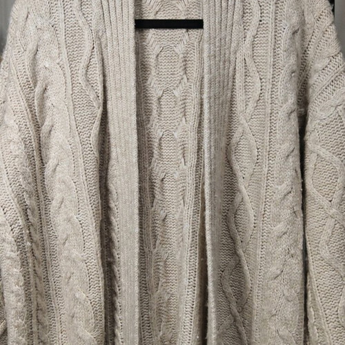 Beige Long Knitted Wool Cardigan H&M like new