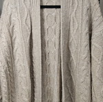 Beige Long Knitted Wool Cardigan H&M like new