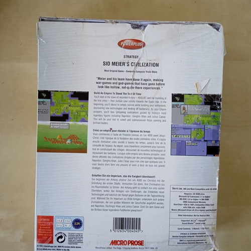 Sid Meier's Civilization PC CD-ROM Powerplus 1991 σαν καινούργιο