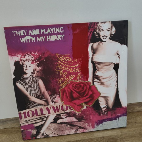 Mairylin Monroe canvas painting 60x60 like new