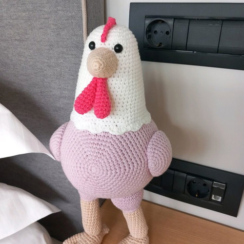 Chicken doll handmade knitted amigurumi new 35cm