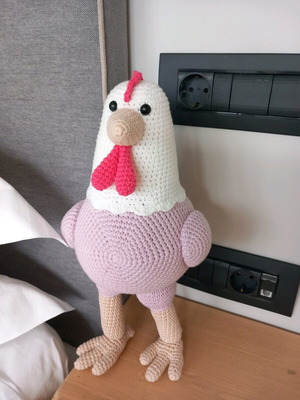 Chicken doll handmade knitted amigurumi new 35cm