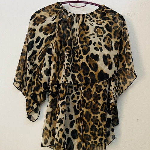 Leopard Print Blouse Zic Zac like new, lightweight, one size