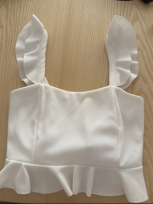 Crop top white used, one size - S