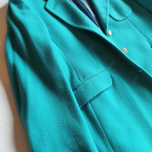 Handmade turquoise jacket like new, tailored
