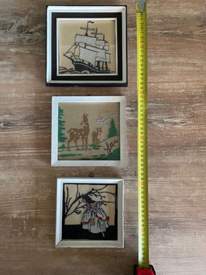 Set of embroidered frames like new