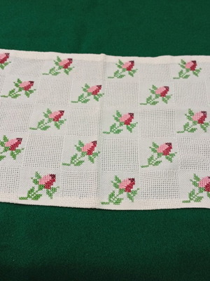 Crochet embroidery used, small size