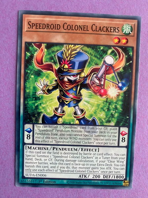 Speedroid Colonel Clackers Yu-Gi-Oh Card like new